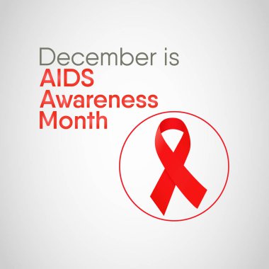 Aralık ayının Yardım Bilinci temasına ilişkin vektör illüstrasyonuName.