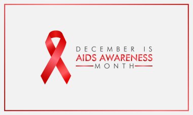 Aralık ayının Yardım Bilinci temasına ilişkin vektör illüstrasyonuName.