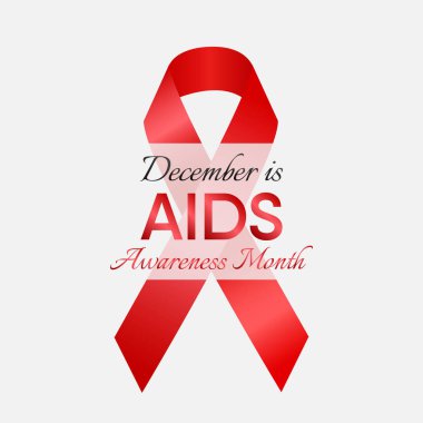 Aralık ayının Yardım Bilinci temasına ilişkin vektör illüstrasyonuName.