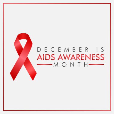 Aralık ayının Yardım Bilinci temasına ilişkin vektör illüstrasyonuName.