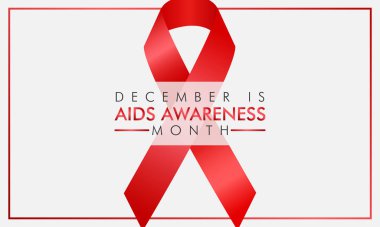 Aralık ayının Yardım Bilinci temasına ilişkin vektör illüstrasyonuName.