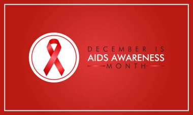 Aralık ayının Yardım Bilinci temasına ilişkin vektör illüstrasyonuName.