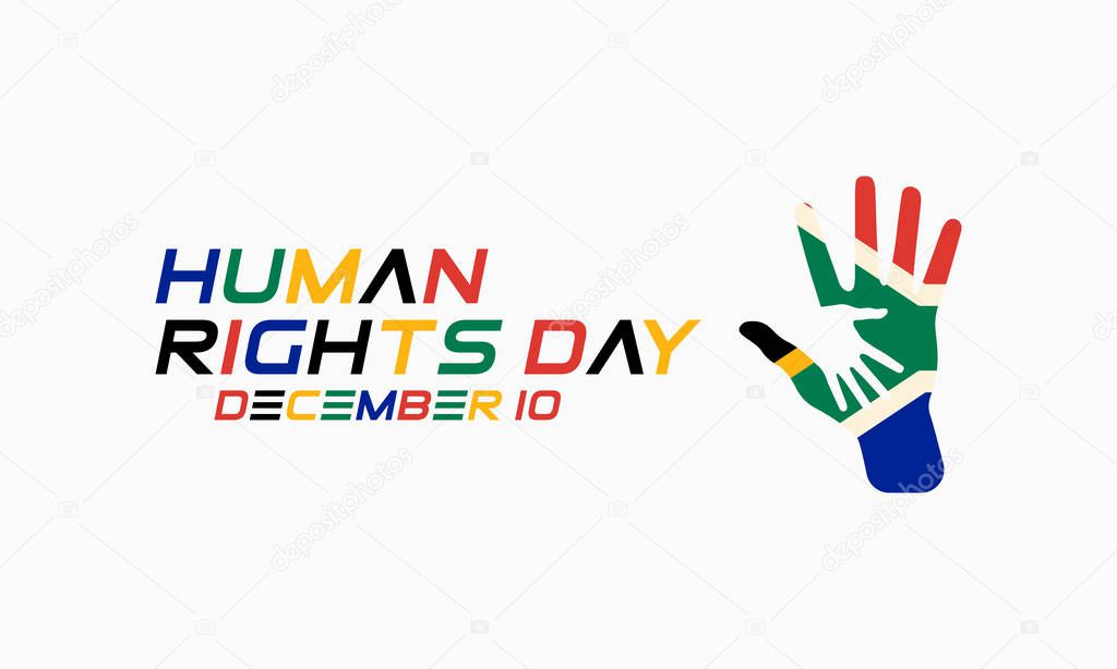 Vector illustration on the theme of International Human Rights Day on December 10th.