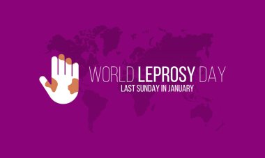 Vector illustration on the theme of World Leprosy Day in January clipart