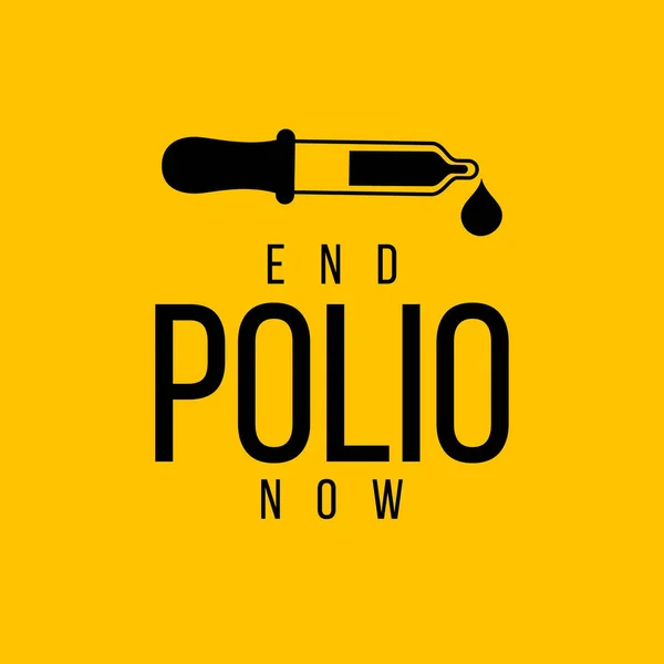 Sensibilisierungskampagne Zum Thema Ende Des Polio Virus Vektorillustration — Stockvektor