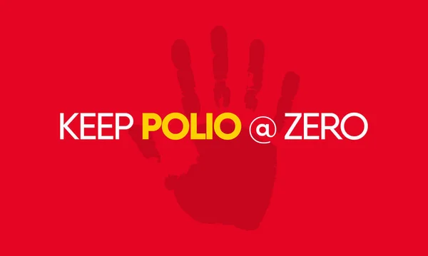Campagna Sensibilizzazione Sul Tema Del Virus Della Fine Della Poliomielite — Vettoriale Stock
