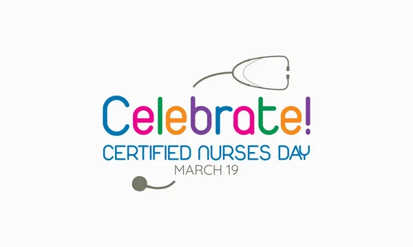 Vektorillustration Temat Certified Nurses Day Den Mars — Stock vektor