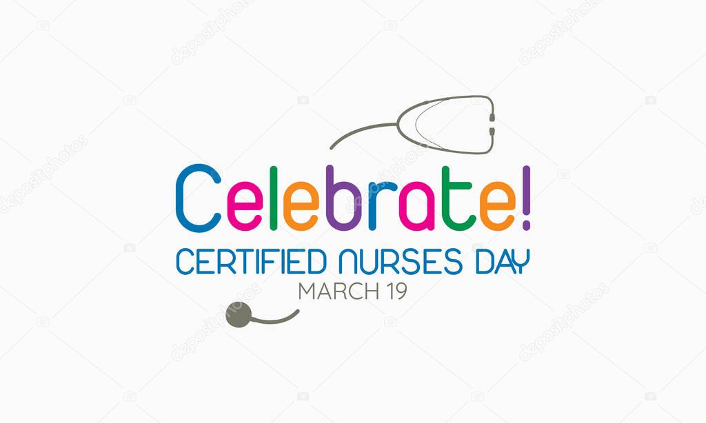 Vector illustration on the theme of Certified Nurses day on March 19th.