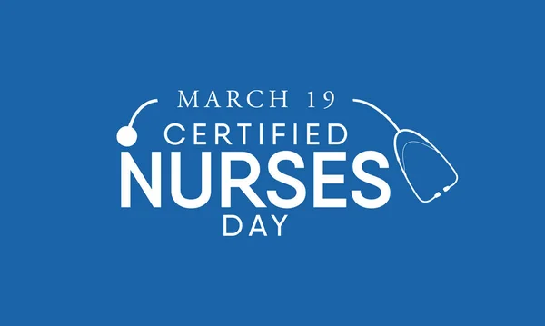 Vektorillustration Temat Certified Nurses Day Den Mars — Stock vektor