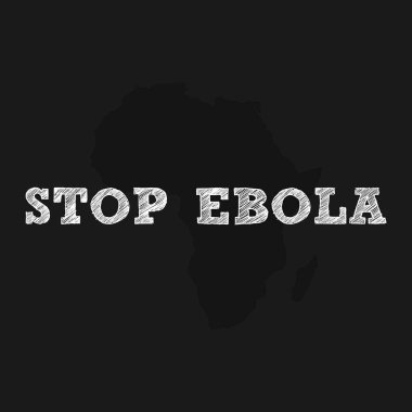 Ebola Virüsünün Sonu, Vektör İllüstrasyonu teması üzerine farkındalık Kampanyası.