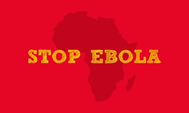Ebola Virüsünün Sonu, Vektör İllüstrasyonu teması üzerine farkındalık Kampanyası.
