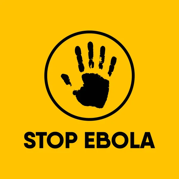 Awareness Campaign Theme End Ebola Virus Vector Illustration — Stock Vector