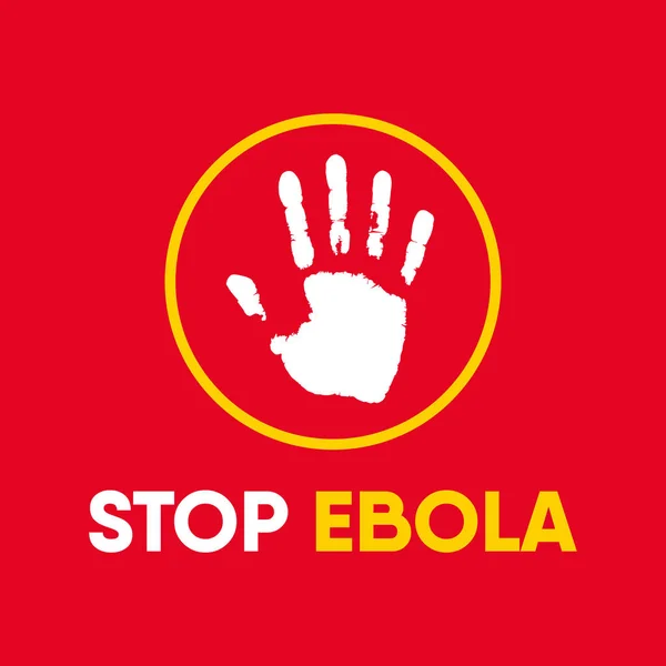 Awareness Campaign Theme End Ebola Virus Vector Illustration — 图库矢量图片
