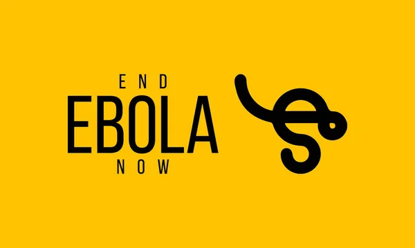 Awareness Campaign Theme End Ebola Virus Vector Illustration — 图库矢量图片