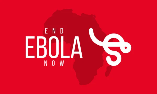 Awareness Campaign Theme End Ebola Virus Vector Illustration — 图库矢量图片