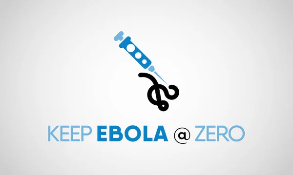 Campagna Sensibilizzazione Sul Tema End Ebola Virus Illustrazione Vettoriale — Vettoriale Stock