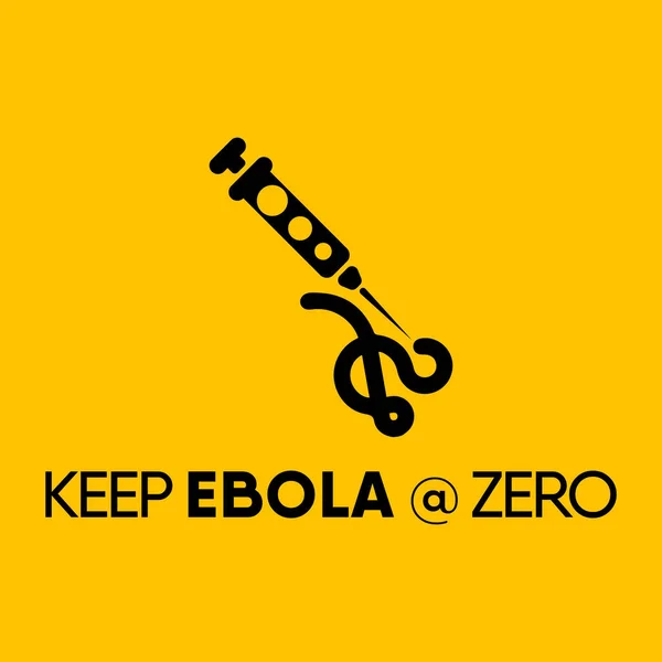 Awareness Campaign Theme End Ebola Virus Vector Illustration — 图库矢量图片