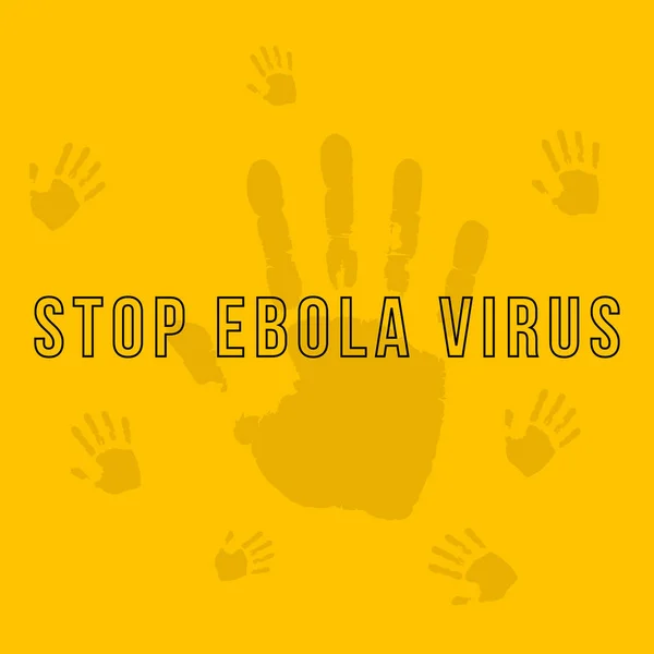 Awareness Campaign Theme End Ebola Virus Vector Illustration — 图库矢量图片