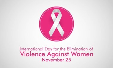 25 Kasım 'da kadınlara yönelik şiddetin ortadan kaldırılması konulu Uluslararası Gün konulu illüstrasyon.