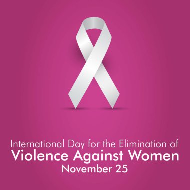 25 Kasım 'da kadınlara yönelik şiddetin ortadan kaldırılması konulu Uluslararası Gün konulu illüstrasyon.