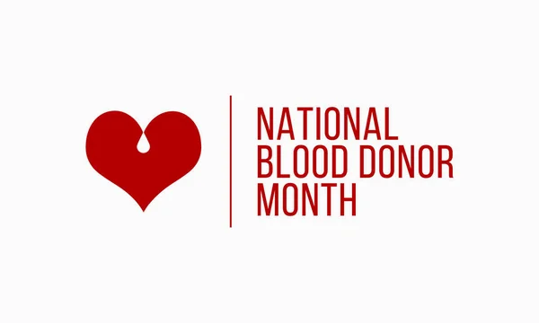 1月の全国献血月間をテーマにしたベクトルイラスト — ストックベクタ