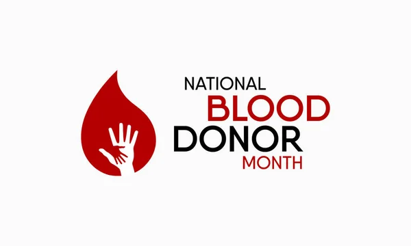 Vektorillustration Zum Thema Des Nationalen Blutspendemonats Januar — Stockvektor