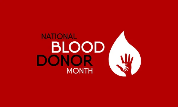 1月の全国献血月間をテーマにしたベクトルイラスト — ストックベクタ