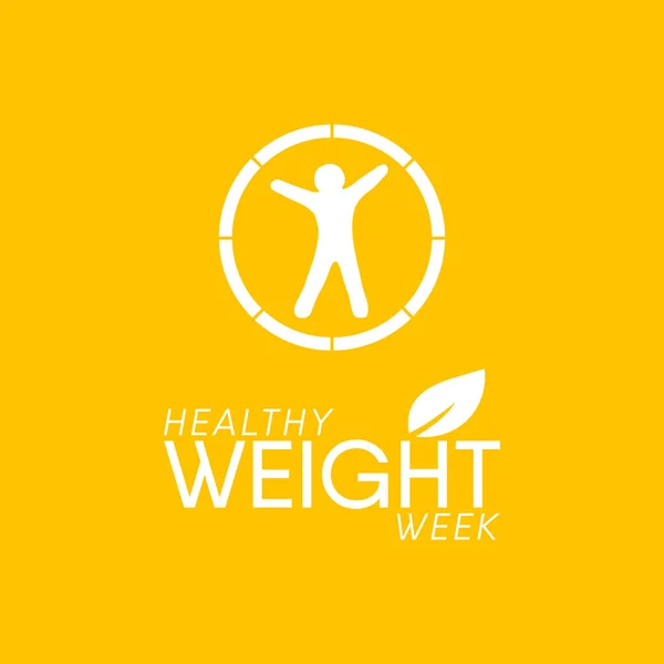 Vektorillustration Zum Thema Gesunde Gewichtswoche Januar — Stockvektor