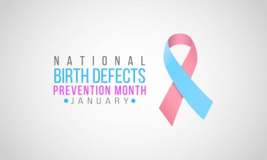 Doğum kusurlarını önleme ayına ilişkin vektör illüstrasyonuName.