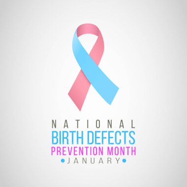 Doğum kusurlarını önleme ayına ilişkin vektör illüstrasyonuName.