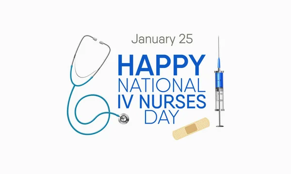 Vektorillustration Temat National Intravenous Nurses Day Den Januari — Stock vektor