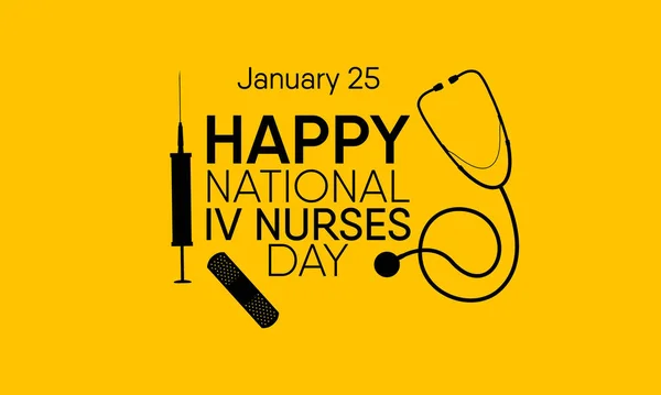 Vektorillustration Temat National Intravenous Nurses Day Den Januari — Stock vektor