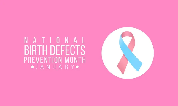 Vektorillustration Zum Thema Prävention Von Geburtsfehlern Monat Januar — Stockvektor