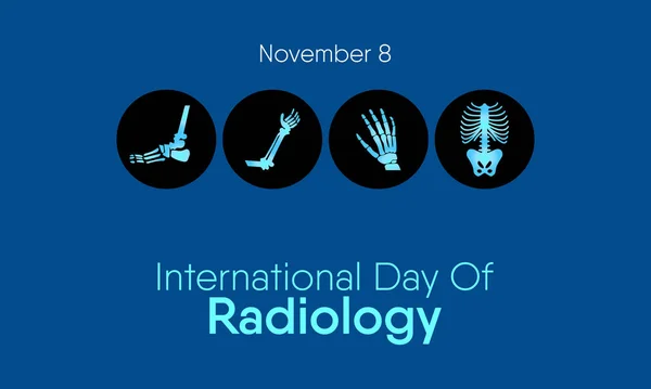 Векторная Иллюстрация Тему Международного Дня Радиологии Ноября — стоковый вектор