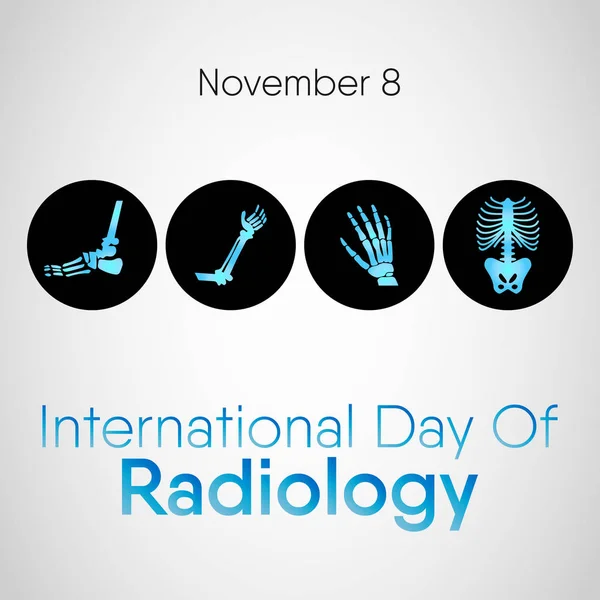Векторная Иллюстрация Тему Международного Дня Радиологии Ноября — стоковый вектор