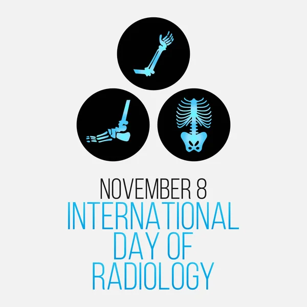 Векторная Иллюстрация Тему Международного Дня Радиологии Ноября — стоковый вектор