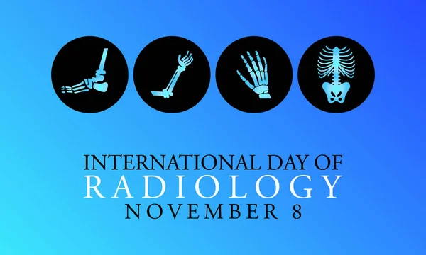Векторная Иллюстрация Тему Международного Дня Радиологии Ноября — стоковый вектор