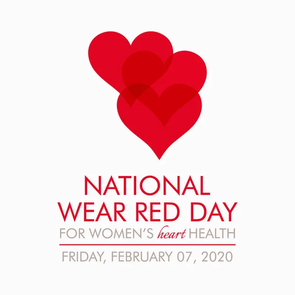 Vector Illustration Theme National Wear Red Day February 7Th — Stock Vector