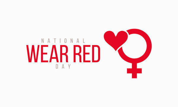 Векторная иллюстрация на тему "Национальный день красного ношения" 7 февраля
.