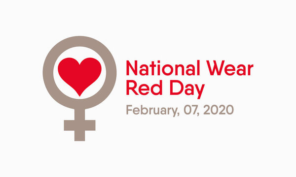 Векторная иллюстрация на тему "Национальный день красного ношения" 7 февраля
.