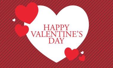 14 Şubat 'taki Sevgililer Günü teması üzerine vektör illüstrasyonu.