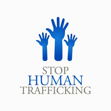 vector Illustration on the theme of National slavery and human trafficking prevention month of January. clipart