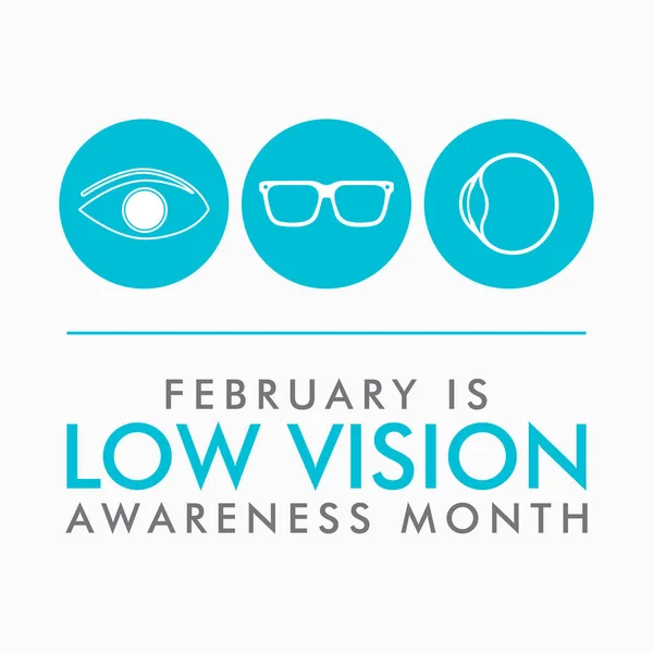 Vektor Illustration Zum Thema Amd Low Vision Awareness Monat Februar — Stockvektor