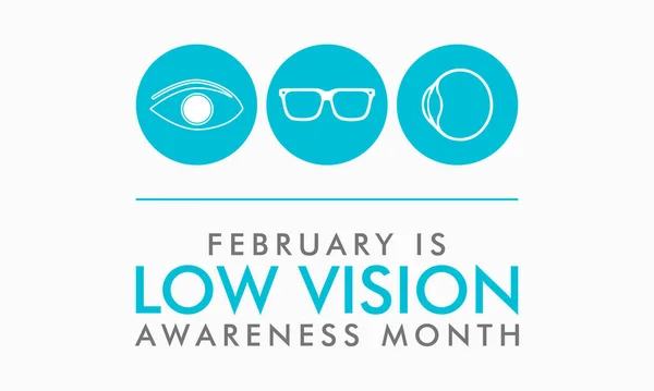 Vektor Illustration Zum Thema Amd Low Vision Awareness Monat Februar — Stockvektor