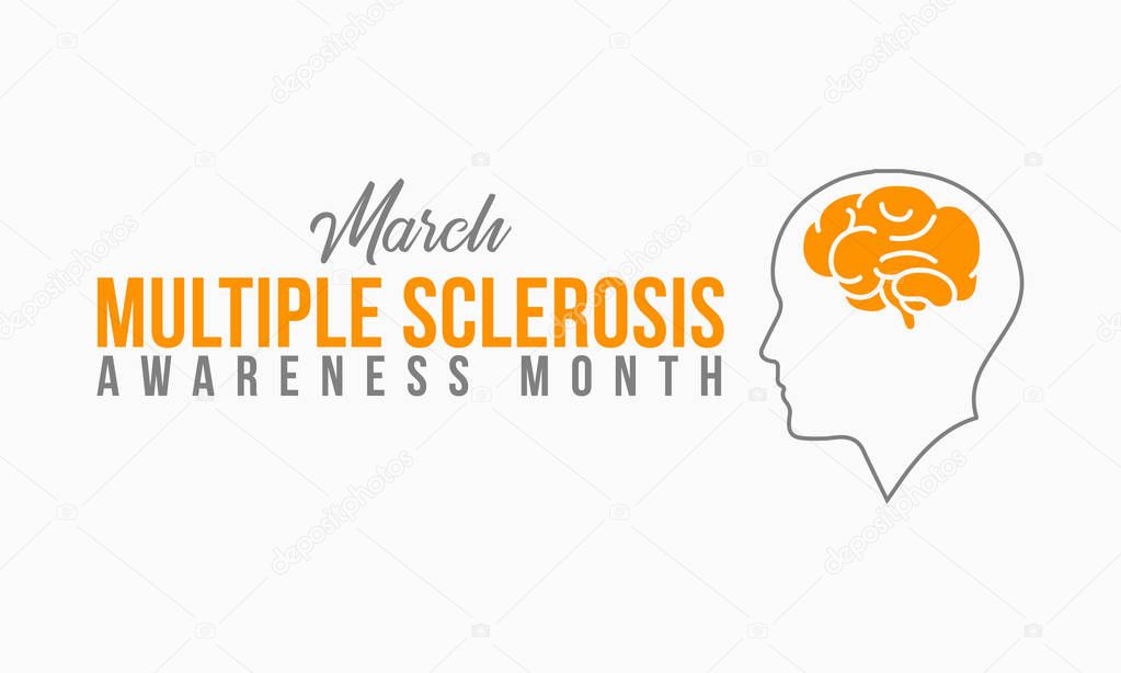 Vector illustration on the theme of Multiple Sclerosis Awareness month of March.