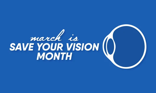 Vector Illustratie Het Thema Your Vision Maand Van Maart — Stockvector