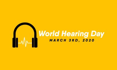 Vector illustration on the theme of World Hearing day on March 3rd. clipart