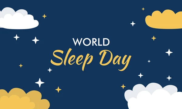 三月十三日世界睡眠日主题的病媒图解 — 图库矢量图片