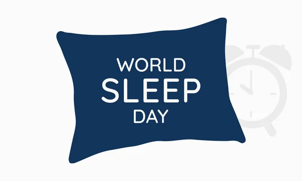 3月13日の世界睡眠デーをテーマにしたベクトルイラスト — ストックベクタ