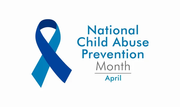 Vector Illustration Theme National Child Abuse Prevention Awareness Month April — Stock Vector